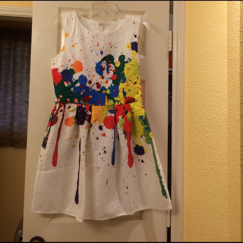 Splatter paint dress