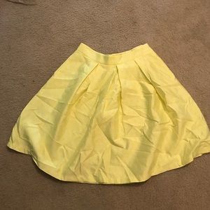 Red Dress yellow flair skirt