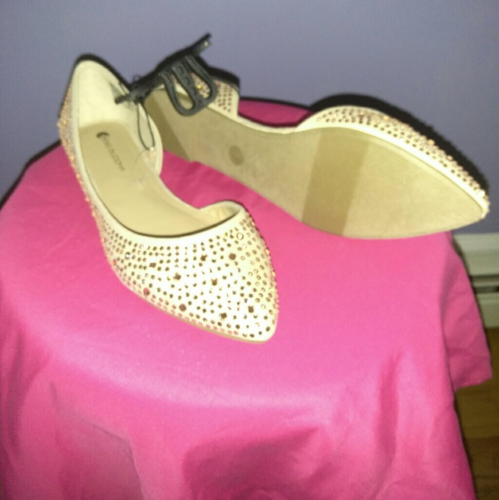 Rhinestone studded flats