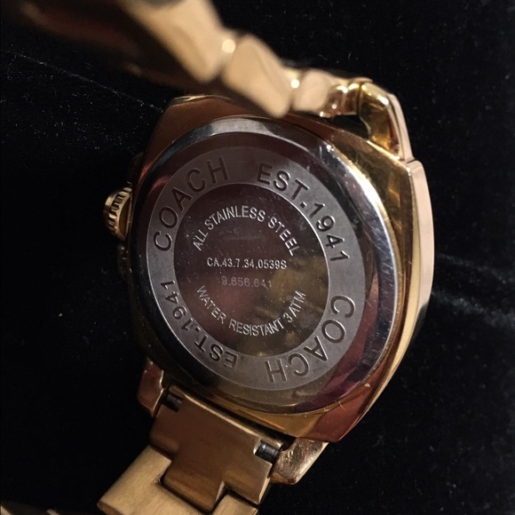 Coach Mini Boyfriend Gold Plated Crystal Watch - Picture 4 of 5
