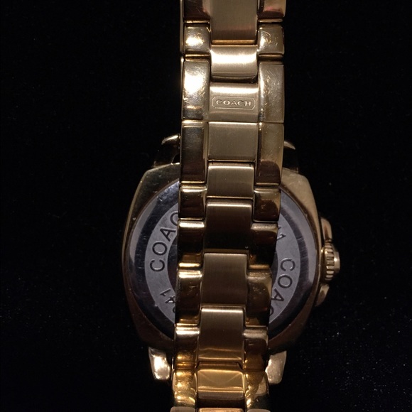 Coach Mini Boyfriend Gold Plated Crystal Watch - Picture 5 of 5