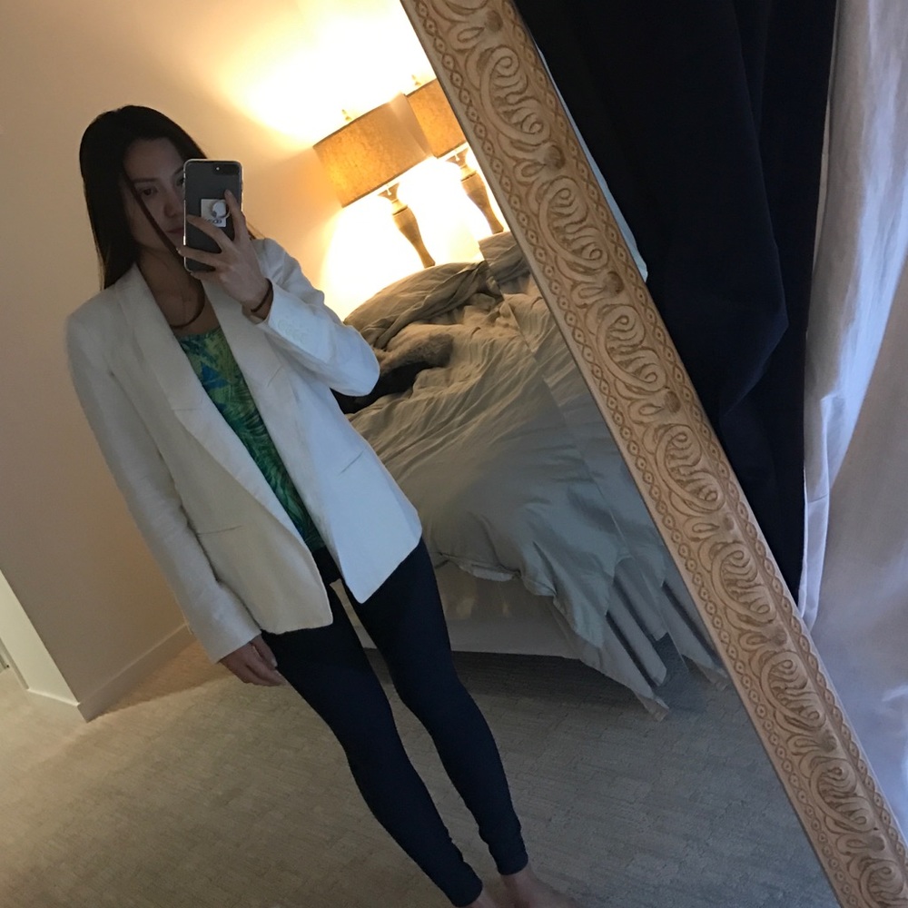 Michael lots white Linen blazer