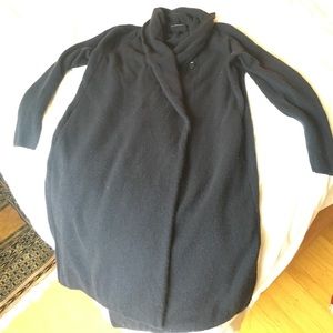 Vince Shawl Collar Long Cardigan Car Coat Navy S