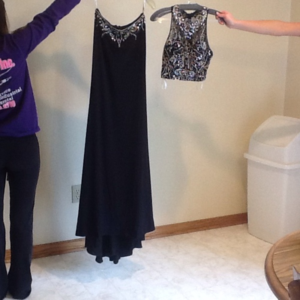2 piece prom dress