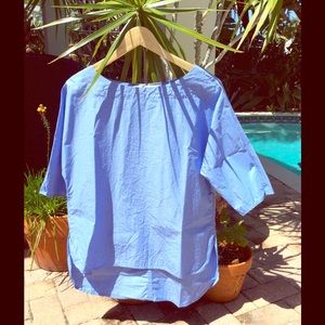 Lightweight, boat neck, 3/4 sleeve Japanese blouse