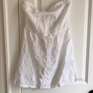 Aerie Eyelet Strapless Swim Suit Coverup- Sz Small