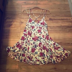 Backless Floral Dress