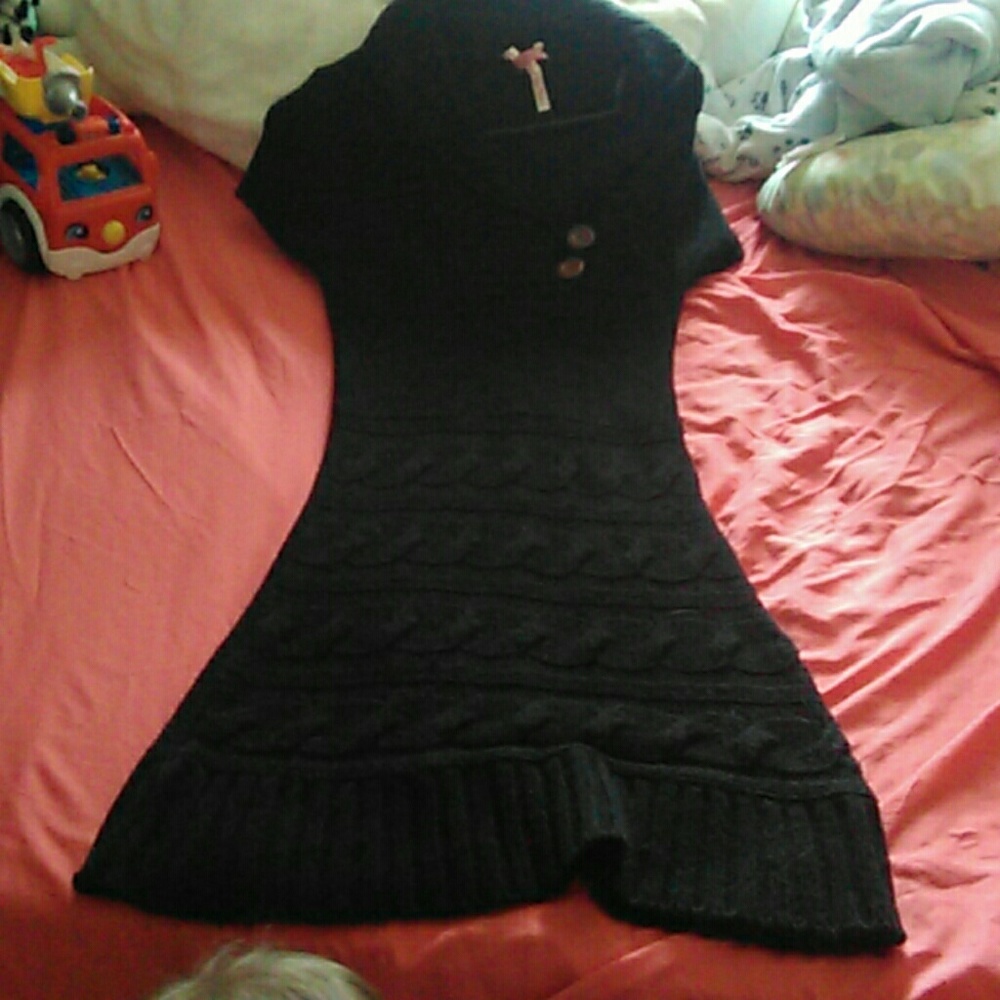 Black sweater dress