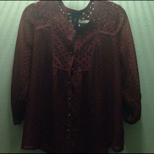 Burgundy blouse