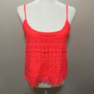 Coral lace top