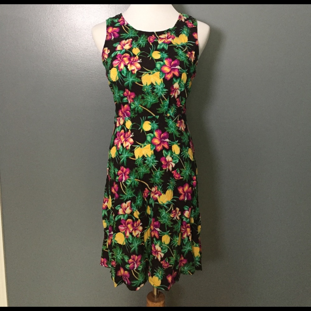 Tropical print sundress