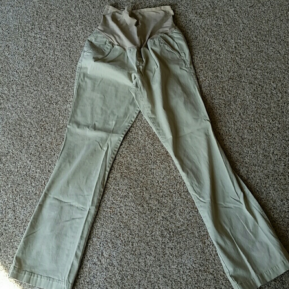 Khaki maternity pants