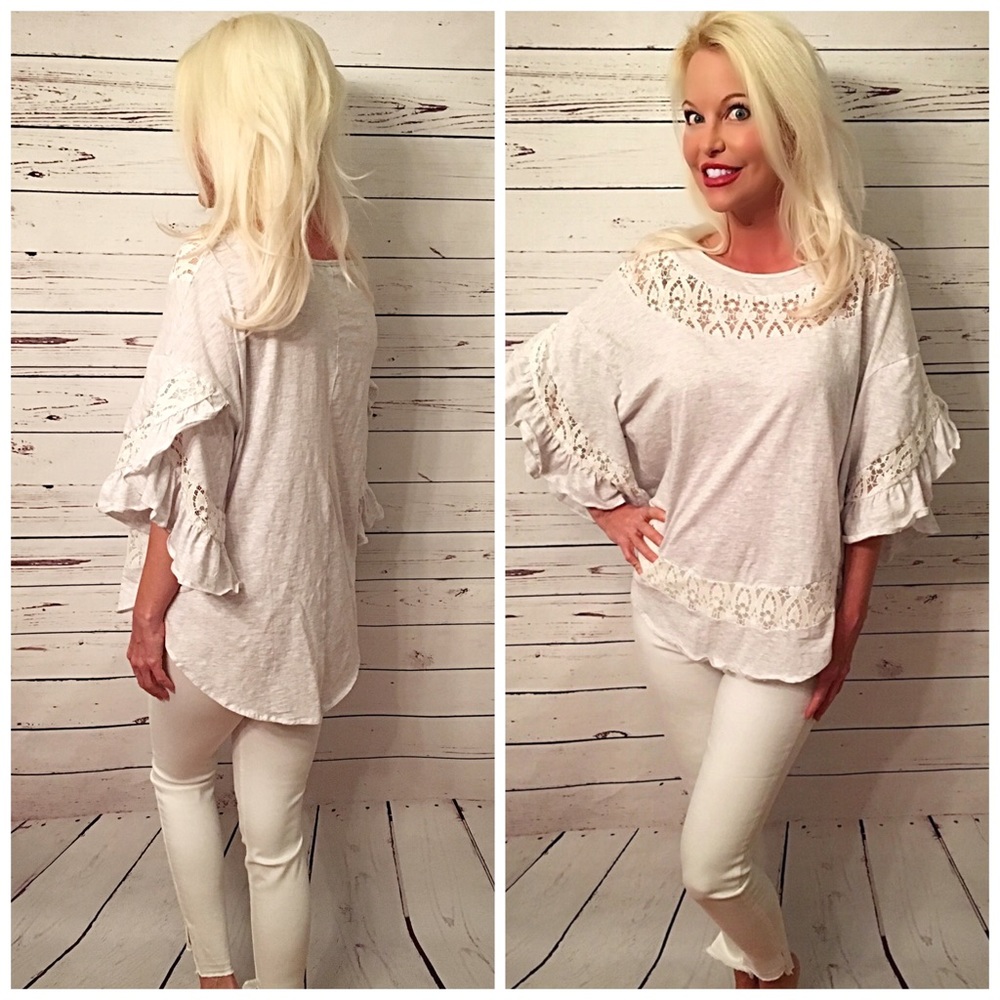 🎉 HP🎉Obsessed with this lace detail top! - Picture 2 of 3