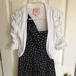 Polka dot one-shoulder dress