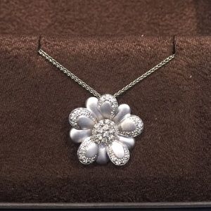 Sterling Silver Flower Necklace