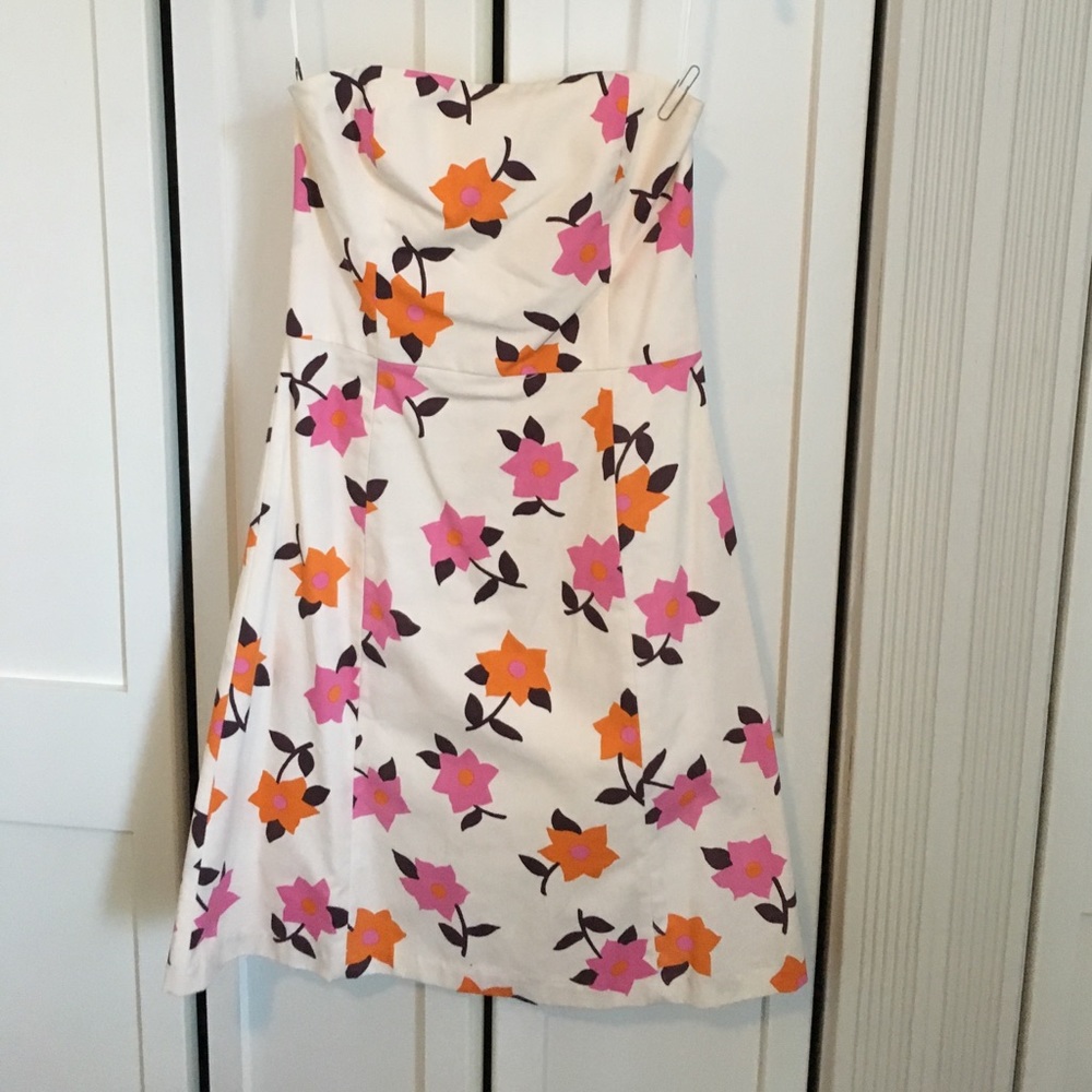 Strapless floral dress