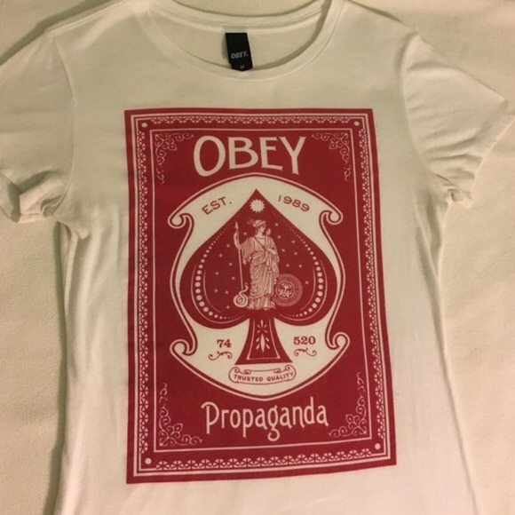 Obey Tops - ♠️❤Very rare OBEY Propaganda spade teeshirt❤♠️