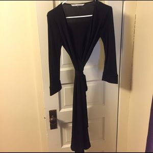 DVF black wrap dress