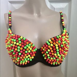 ✨rainbow spike bra Punk rave festival  38/40 C/D
