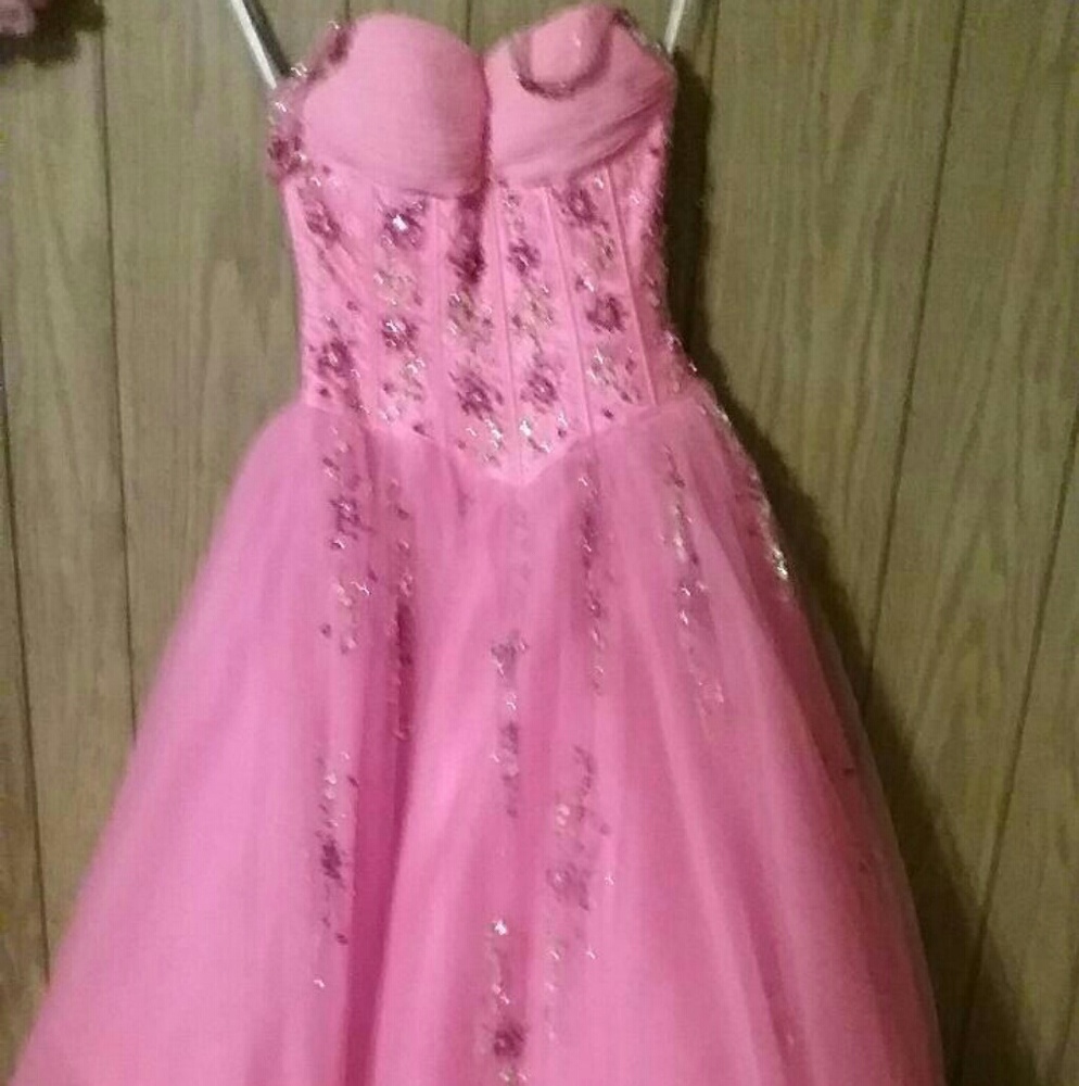 Beautiful pink prom dress