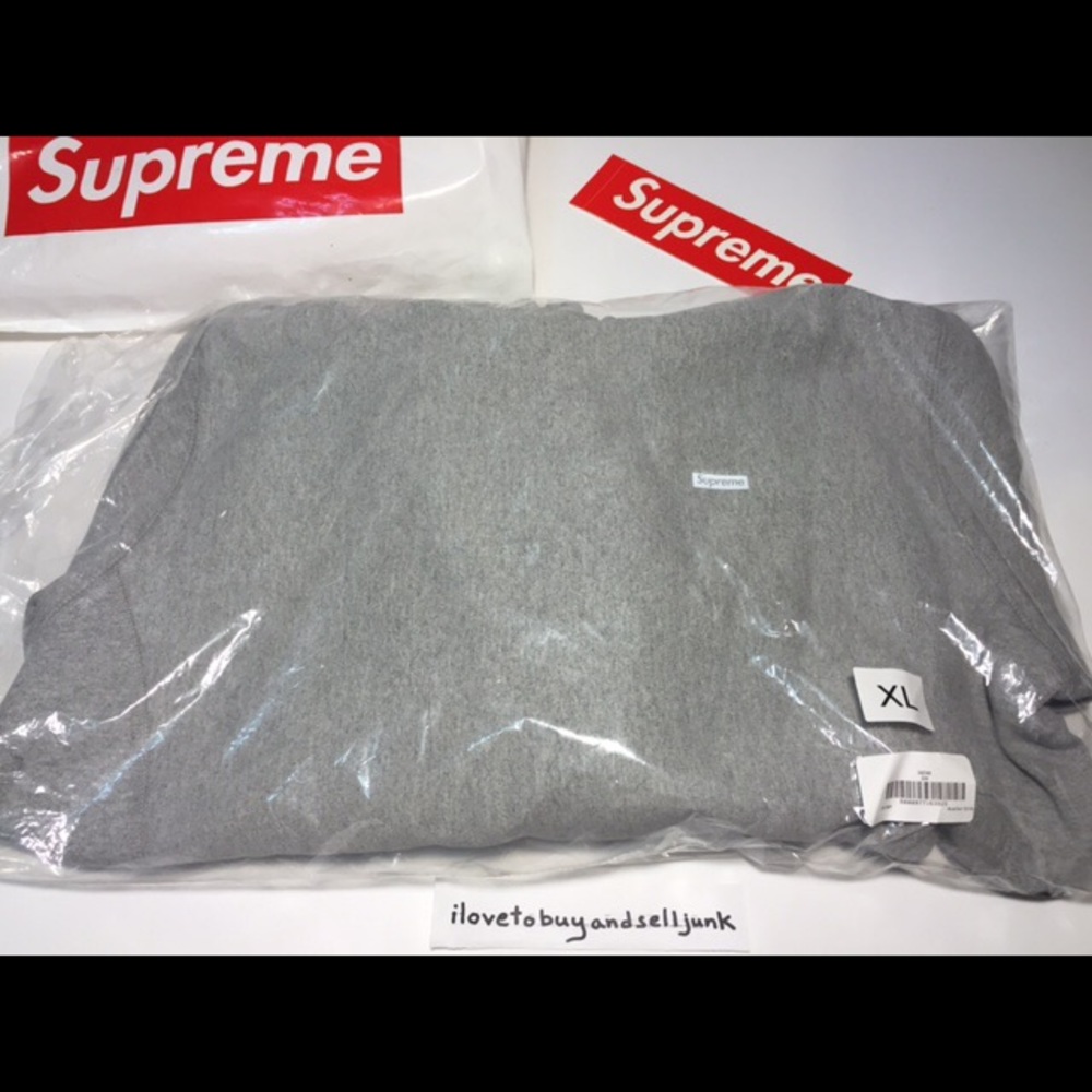 BRAND NEW SUPREME 3M MINI BOX LOGO HOODIE GREY XL