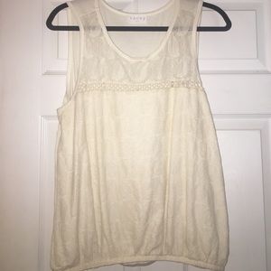 Crochet white tank