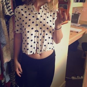 Polka dot crop top