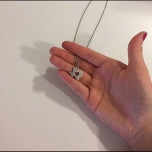 James Avery silver Texas heart necklace