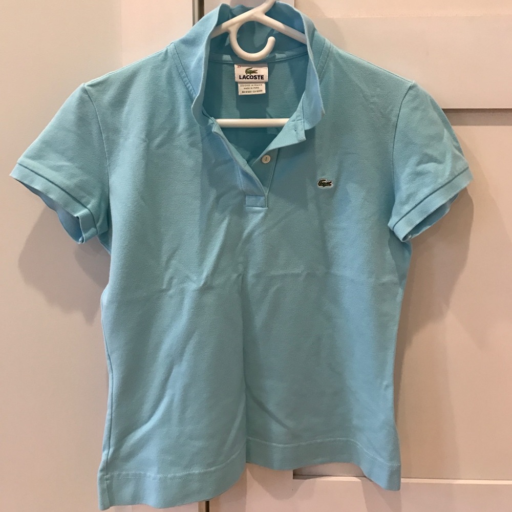 Lacoste T Shirt Teal Blue