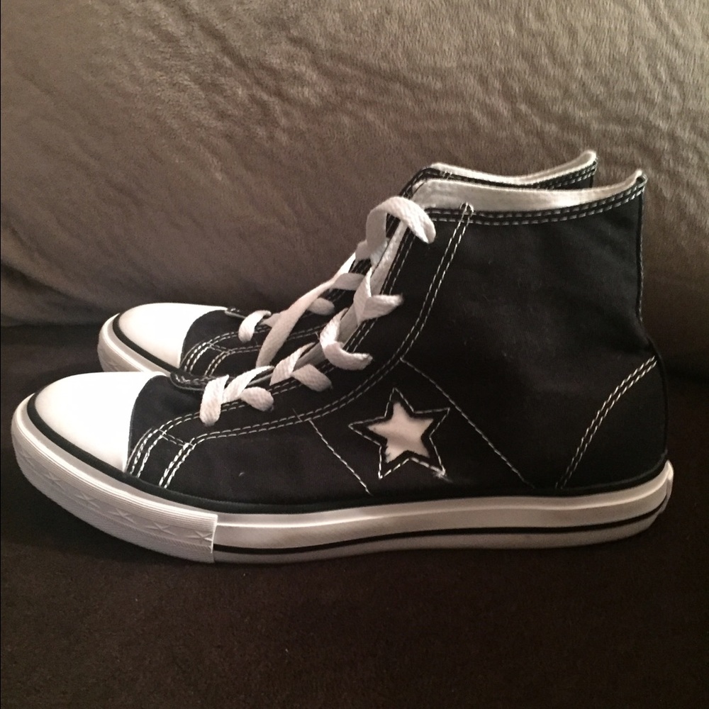 Sale! Converse One Star Black high tops size 5