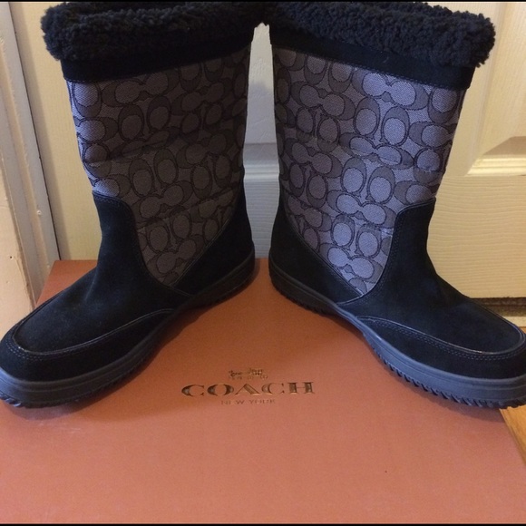 Coach Sherman Boots Signature Cc Black 