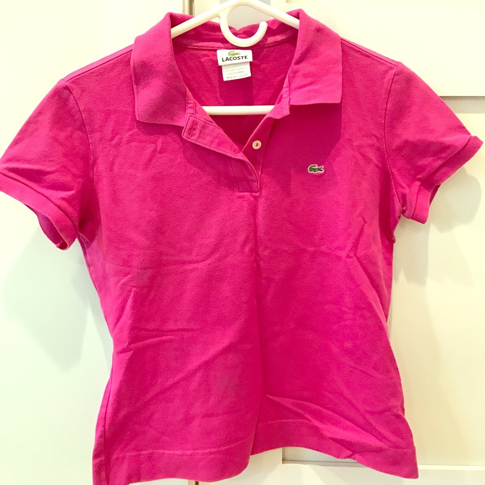 Lacoste T Shirt Pink