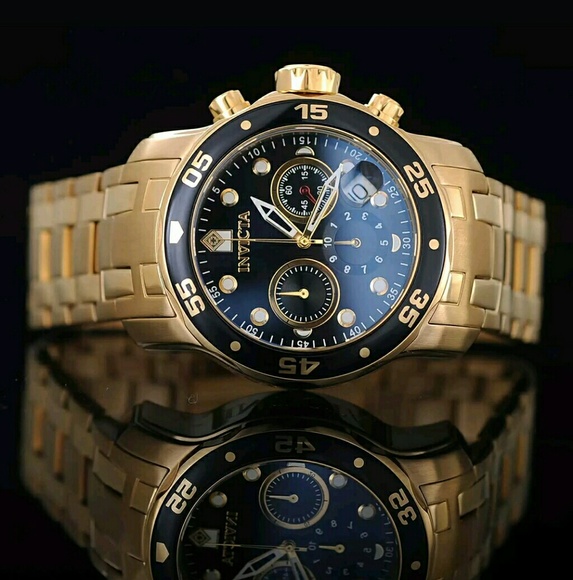1 IN STOCK-(FIRM PRICE) Invicta gold chronograph