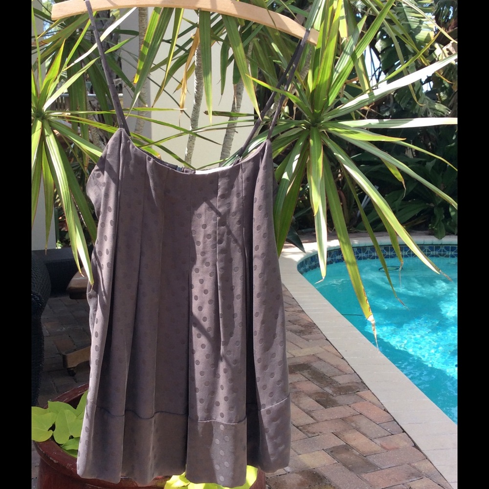 NWT Rebecca Taylor silk polka dot strappy tank top