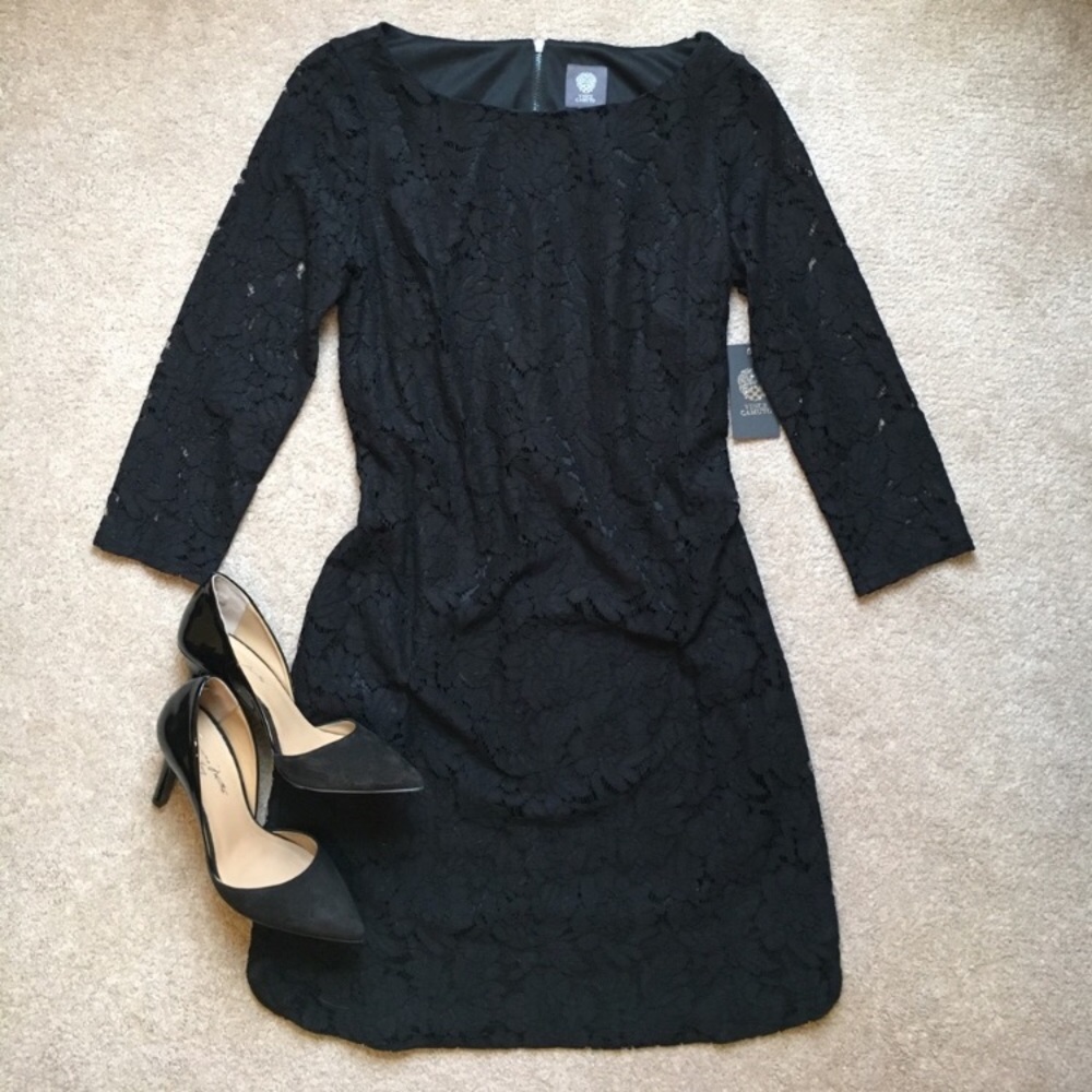 FINAL PRICE! * Vince Camuto Black Lace Dress NWT