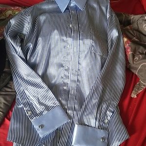 Brand New Stripped Men dress shirt with cufflinks