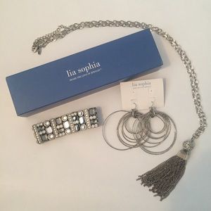 Lia Sophia Bracelet & Earrings. NY&Co Necklace