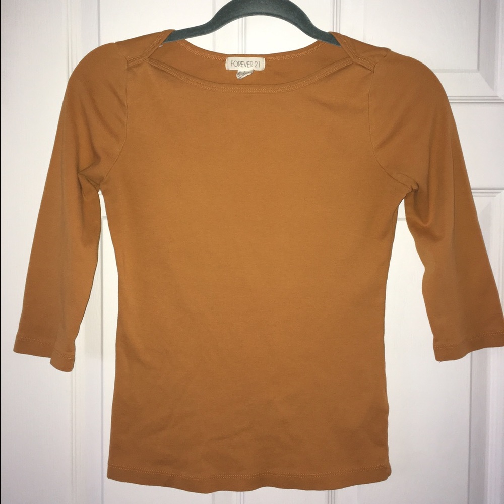 Burnt orange 3/4 sleeve shirt