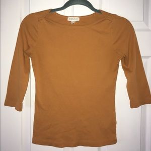 Burnt orange 3/4 sleeve shirt