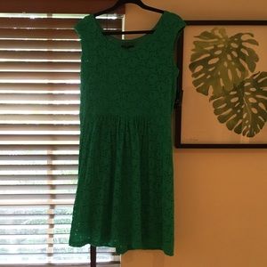 Green stretch lace shirt dress size XL