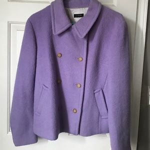 J Crew purple pea coat
