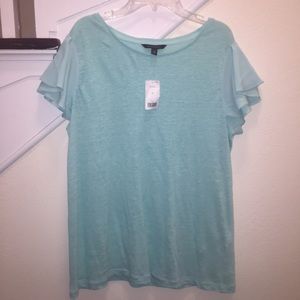 Banana Republic Ruffled Sleeve Shirt