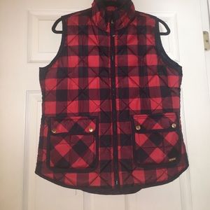 Buffalo plaid vest