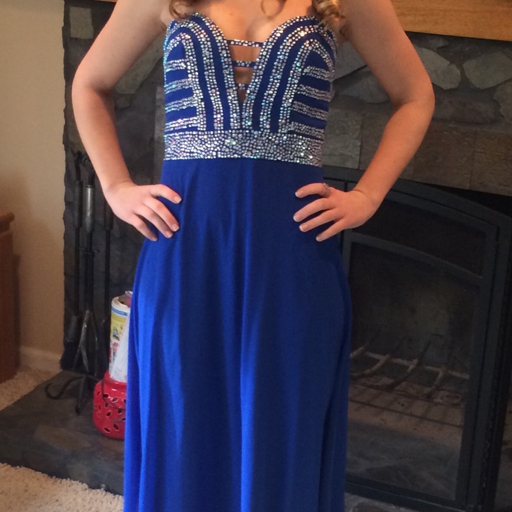 Royal blue prom dress