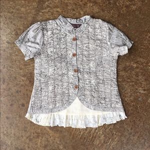 Tween girl short sleeve jacket
