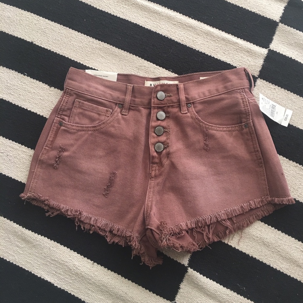 PacSun Bullhead washed red High Rise Short 24/25