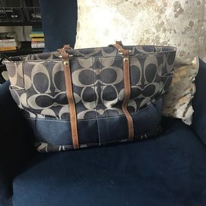 COACH Signature Denim Large Tote COACH Signature Denim Large Tote