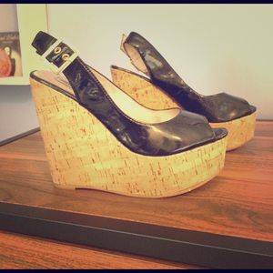 Steve Madden Wissper Patent Leather Platform Wedge