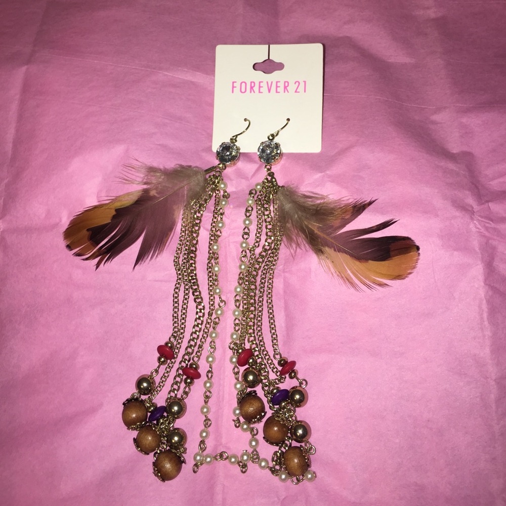 brand new Forever21 feather earrings.