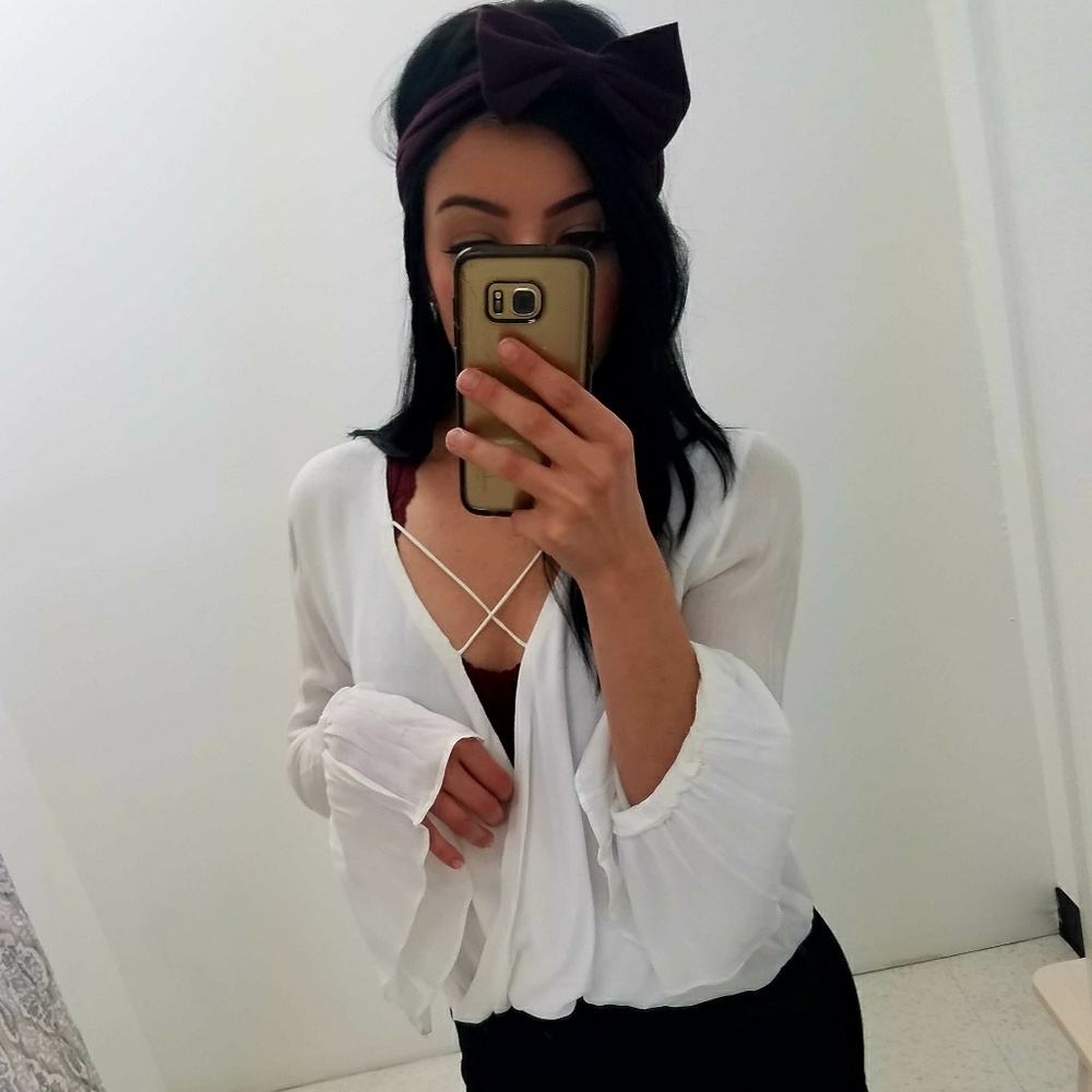 Cotton candy la blouse - white